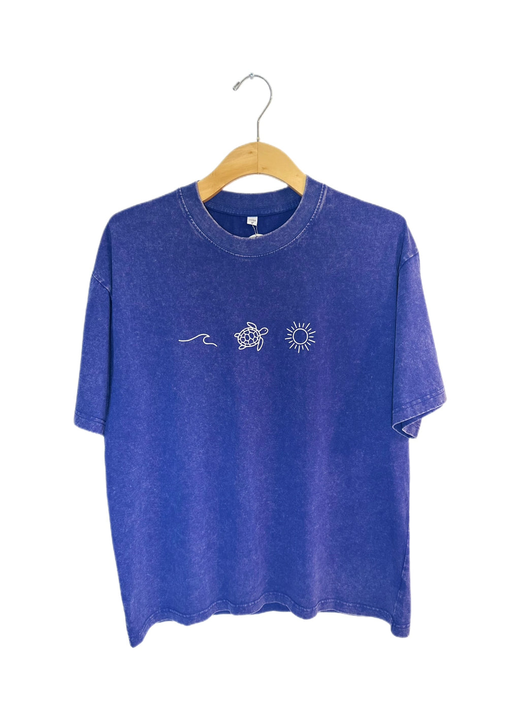 Summer Icons Blue Oversized/Washed color Tee