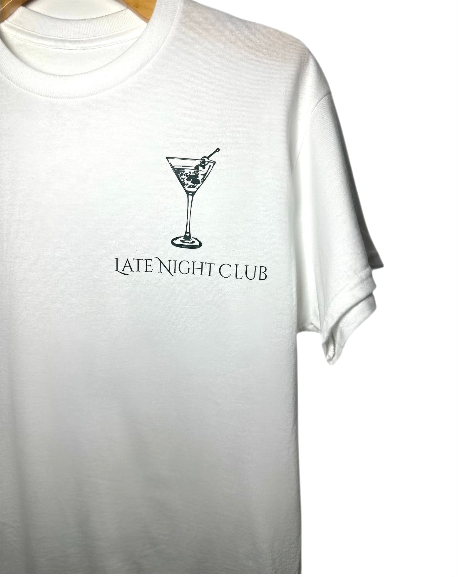 White oversized / unisex martini tee
